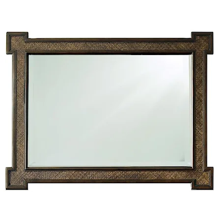 Woven Mirror w/ Beveled Glass